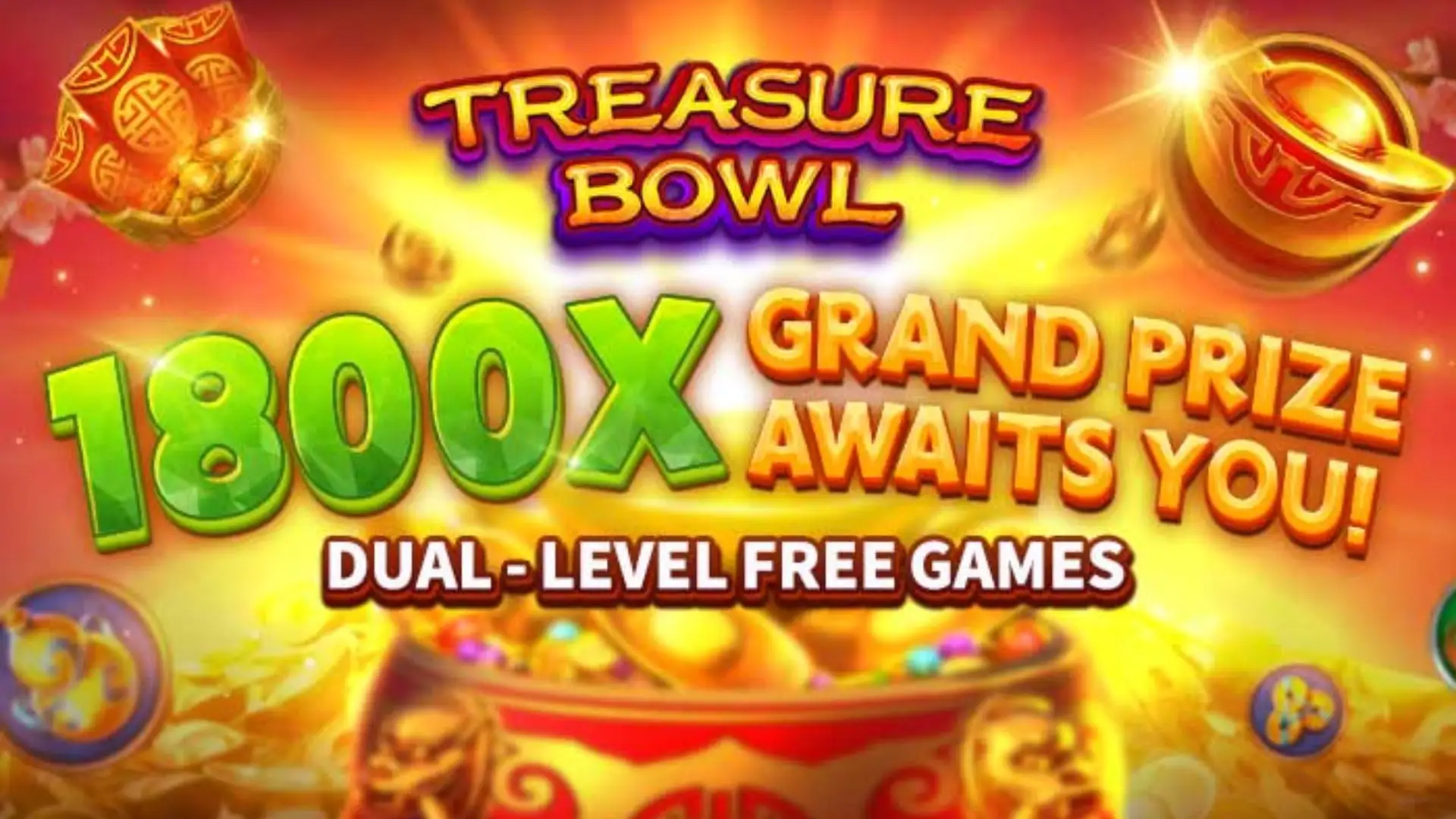 Multiplicadores Treasure Bowl v68 - 7777x Máximo com Tigela Dourada